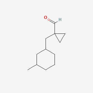 1-[(3-Methylcyclohexyl)methyl]cyclopropane-1-carbaldehyde