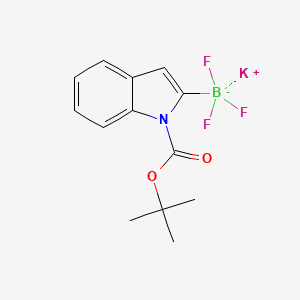 molecular formula C13H14BF3KNO2 B1324452 Potassium [1-(tert-Butoxycarbonyl)-1H-indole-2-yl]trifluoroborate CAS No. 945493-51-6