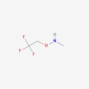 molecular formula C3H6F3NO B13244695 Methyl(2,2,2-trifluoroethoxy)amine 