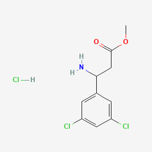 molecular formula C10H12Cl3NO2 B13244808 Methyl 3-amino-3-(3,5-dichlorophenyl)propanoate hydrochloride 