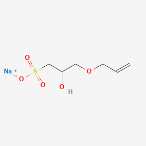 molecular formula C6H11NaO5S B1324482 Sodium 3-(allyloxy)-2-hydroxypropanesulphonate CAS No. 52556-42-0