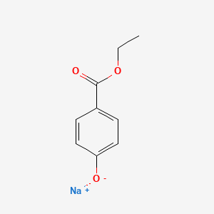 molecular formula C9H9O3Na<br>C9H9NaO3 B1324501 Sodium ethylparaben CAS No. 35285-68-8