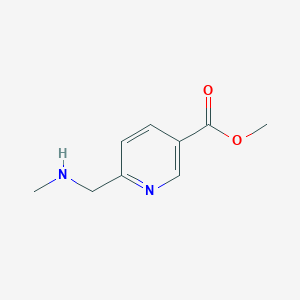 molecular formula C9H12N2O2 B13245258 Methyl 6-[(methylamino)methyl]pyridine-3-carboxylate 