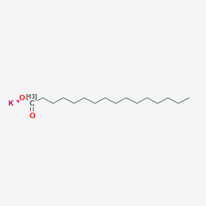 molecular formula C16H31KO2 B1324541 棕榈酸钾-1-13C CAS No. 201612-58-0