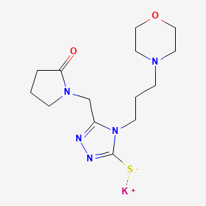 molecular formula C14H22KN5O2S B1324571 4-(3-吗啉-4-基丙基)-5-[(2-氧代吡咯烷-1-基)甲基]-4H-1,2,4-三唑-3-硫醇钾 CAS No. 1006432-73-0