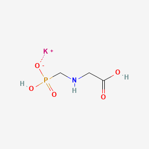 molecular formula C3H7KNO5P B1324572 甘氨酸，N-(膦酰甲基)-，钾盐 CAS No. 39600-42-5