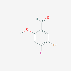 molecular formula C8H6BrFO2 B1324588 5-溴-4-氟-2-甲氧基苯甲醛 CAS No. 923281-65-6