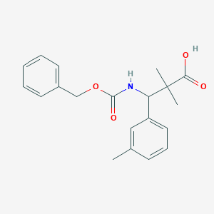 3-{[(Benzyloxy)carbonyl]amino}-2,2-dimethyl-3-(3-methylphenyl)propanoic acid