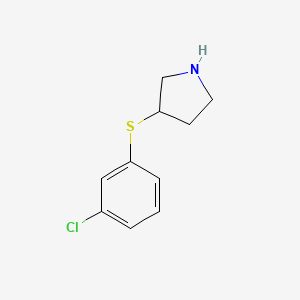 3-[(3-Chlorophenyl)sulfanyl]pyrrolidine