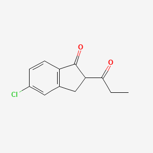 5-Chloro-2-propanoyl-2,3-dihydro-1H-inden-1-one