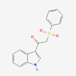 molecular formula C16H13NO3S B1324594 1-(吲哚-3-基)-2-(苯磺酰基)乙酮 CAS No. 292855-52-8