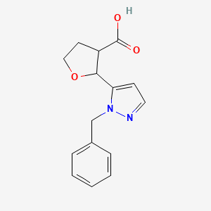 2-(1-Benzyl-1H-pyrazol-5-yl)oxolane-3-carboxylic acid