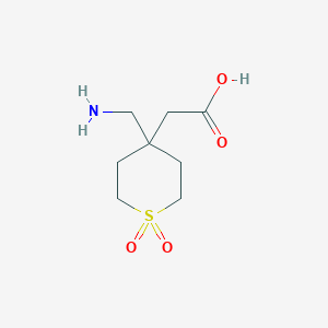 2-[4-(Aminomethyl)-1,1-dioxo-1lambda6-thian-4-yl]aceticacid