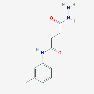 molecular formula C11H15N3O2 B1324599 4-hydrazino-N-(3-methylphenyl)-4-oxobutanamide CAS No. 443864-47-9