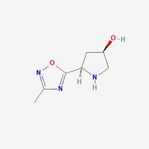 (3R,5R)-5-(3-methyl-1,2,4-oxadiazol-5-yl)pyrrolidin-3-ol