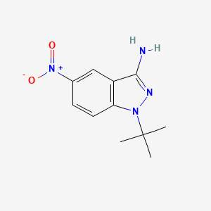 molecular formula C11H14N4O2 B1324604 1-叔丁基-5-硝基-1H-吲唑-3-胺 CAS No. 452088-33-4