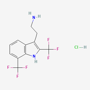 2-[2,7-Bis(trifluoromethyl)-1H-indol-3-yl]ethan-1-amine hydrochloride