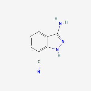molecular formula C8H6N4 B1324608 3-氨基-1H-吲唑-7-碳腈 CAS No. 1137451-25-2