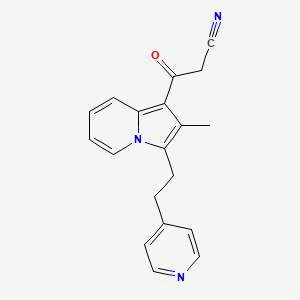 3-[2-Methyl-3-(2-pyridin-4-yl-ethyl)-indolizin-1-yl]-3-oxo-propionitrile