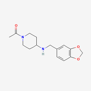 molecular formula C15H20N2O3 B1324614 1-乙酰基-N-(1,3-苯并二氧杂环-5-基甲基)哌啶-4-胺 CAS No. 864415-46-3