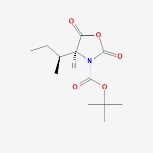 molecular formula C12H19NO5 B132462 (S)-tert-Butyl 4-((S)-sec-butyl)-2,5-dioxooxazolidine-3-carboxylate CAS No. 145929-76-6
