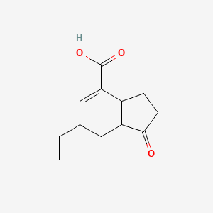 6-ethyl-1-oxo-2,3,3a,6,7,7a-hexahydro-1H-indene-4-carboxylic acid