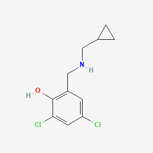 2,4-Dichloro-6-{[(cyclopropylmethyl)amino]methyl}phenol