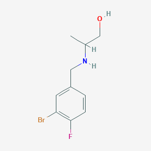 2-{[(3-Bromo-4-fluorophenyl)methyl]amino}propan-1-ol