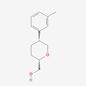 [(2S,5R)-5-(3-Methylphenyl)oxan-2-yl]methanol