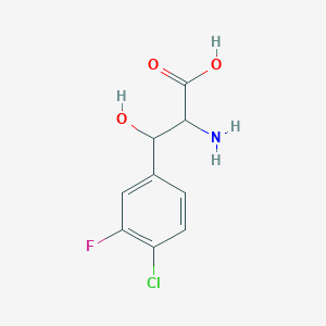 2-Amino-3-(4-chloro-3-fluorophenyl)-3-hydroxypropanoic acid