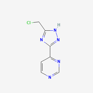 4-[5-(chloromethyl)-4H-1,2,4-triazol-3-yl]pyrimidine