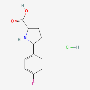 5-(4-Fluorophenyl)pyrrolidine-2-carboxylic acid hydrochloride