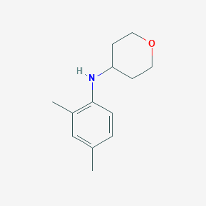 molecular formula C13H19NO B13246423 N-(2,4-dimethylphenyl)oxan-4-amine 