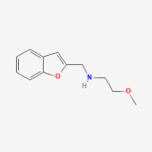 molecular formula C12H15NO2 B13246426 (1-Benzofuran-2-ylmethyl)(2-methoxyethyl)amine 