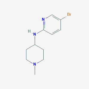 molecular formula C11H16BrN3 B13246433 5-bromo-N-(1-methylpiperidin-4-yl)pyridin-2-amine 