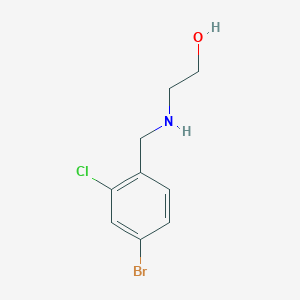 2-{[(4-Bromo-2-chlorophenyl)methyl]amino}ethan-1-ol