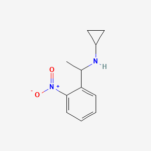 molecular formula C11H14N2O2 B13246458 N-[1-(2-nitrophenyl)ethyl]cyclopropanamine 