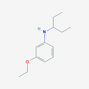 molecular formula C13H21NO B13246462 3-Ethoxy-N-(pentan-3-yl)aniline 