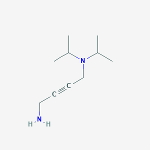 molecular formula C10H20N2 B13246481 (4-Aminobut-2-yn-1-yl)bis(propan-2-yl)amine 