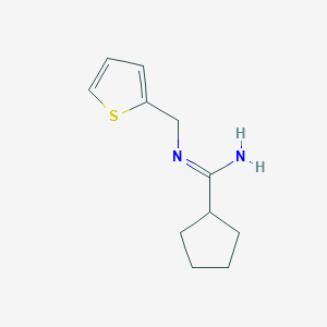 N-(thiophen-2-ylmethyl)cyclopentanecarboximidamide