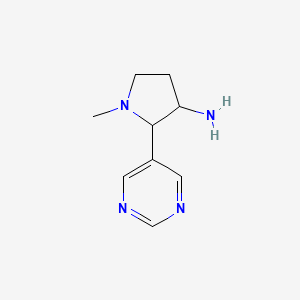 1-Methyl-2-(pyrimidin-5-yl)pyrrolidin-3-amine