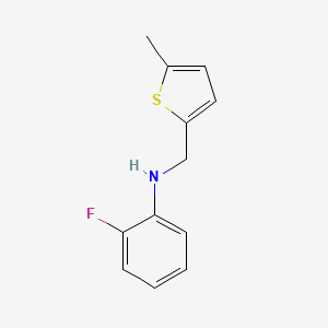 2-fluoro-N-[(5-methylthiophen-2-yl)methyl]aniline