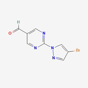 2-(4-Bromo-1H-pyrazol-1-YL)pyrimidine-5-carbaldehyde