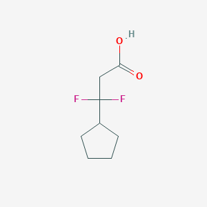 3-Cyclopentyl-3,3-difluoropropanoic acid