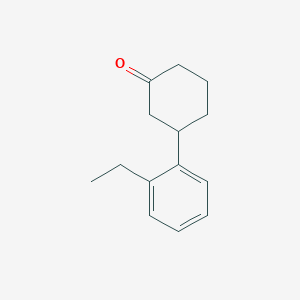 molecular formula C14H18O B1324656 3-(2-乙基苯基)环己酮 CAS No. 898785-38-1