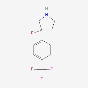 3-Fluoro-3-[4-(trifluoromethyl)phenyl]pyrrolidine