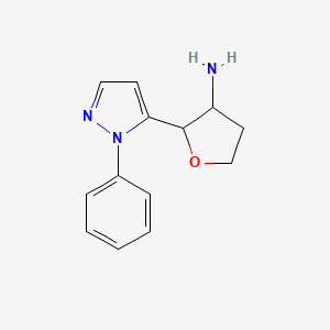 2-(1-Phenyl-1H-pyrazol-5-yl)oxolan-3-amine