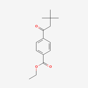 molecular formula C15H20O3 B1324661 4'-甲氧羰基-3,3-二甲基丁基苯甲酮 CAS No. 684271-10-1