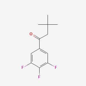 molecular formula C12H13F3O B1324662 3,3-二甲基-3',4',5'-三氟丁酰苯酮 CAS No. 898765-00-9