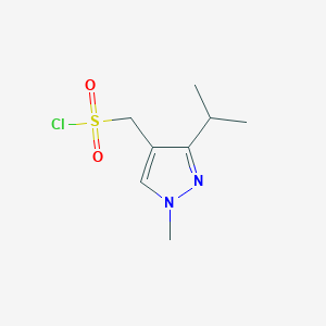 molecular formula C8H13ClN2O2S B13246647 (3-Isopropyl-1-methyl-1h-pyrazol-4-yl)methanesulfonyl chloride 